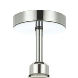 Rackhams Polished Chrome Plated Ceiling Light Fitting for Industrial Style Light Bulbs - thumbnail 2