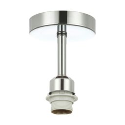 Rackhams Polished Chrome Plated Ceiling Light Fitting for Industrial Style Light Bulbs - thumbnail 1