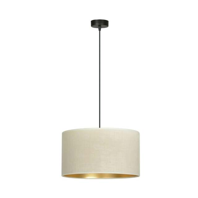 Rackhams HILDE Pendant lamp 1 x E27 Black with White Shade - image 1