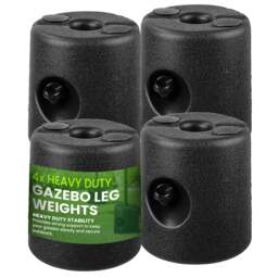 Rackhams My Garden Gazebo Weights 4 Pack - Fillable Marquee Leg Weights for 25mm Poles, Weather Resistant, Water or Sand Filled - thumbnail 1