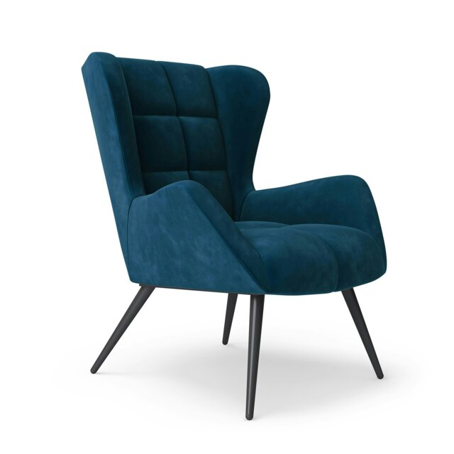 Rackhams Dalton Accent Chair in Velvet Blue - image 1