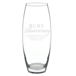 Rackhams Personalised 'Ruby Anniversary' Bullet Vase - thumbnail 4