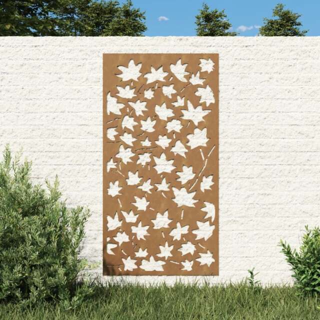 Rackhams Garden Wall Decoration 105x55 cm Corten Steel Maple Leaf Design