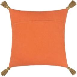 Rackhams Kushiro Embroidered Cushion Cover - Coral - 50cm x 50cm - Coral - 100% Cotton - thumbnail 2