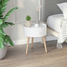 Rackhams Coffee Table Furniture Round Corner Storage Unit Side White Office