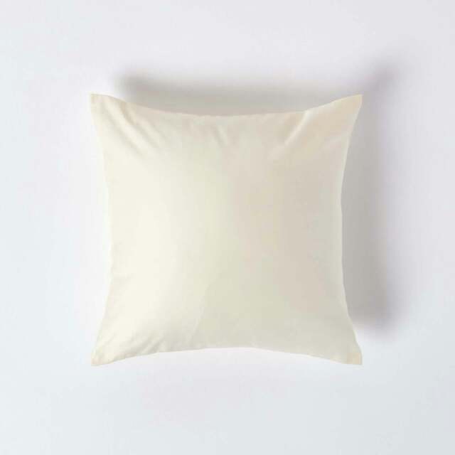 Rackhams Premium 1000 TC Egyptian Cotton Sateen Weave Pillowcase, European Size - Cream - 40 x 40 cm - image 1