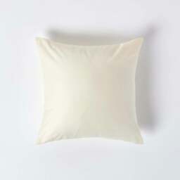 Rackhams Premium 1000 TC Egyptian Cotton Sateen Weave Pillowcase, European Size - Cream - 40 x 40 cm - thumbnail 1
