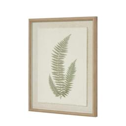Rackhams Textured Fern Texture Torn Paper Framed Art Print - White/Grey/Green - One Size - White/Grey/Green - thumbnail 2
