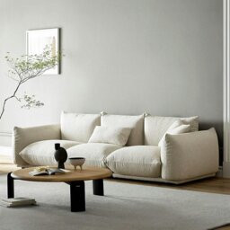 Rackhams Isabella Two Seater, Three Seater Sofa, Boucle Or Velvet, White - Velvet - Off White - 260cm - thumbnail 2