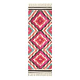 Rackhams Manila Handwoven Diamond Kilim Wool Rug - 90 x 150 cm - thumbnail 3