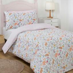 Rackhams Luxury Twin Pack Enchanted Animals Reversible Duvet Set & Pillowcases - Double (200cm x 200cm) - thumbnail 3