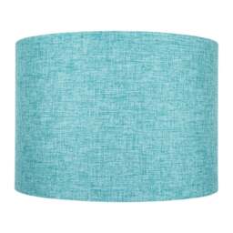 Rackhams Contemporary and Sleek 12 Inch Teal Linen Fabric Drum Lamp Shade 60w Maximum - thumbnail 2