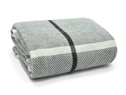 Rackhams Check Cotton Tassel Throw - 127cm x 152cm - Grey