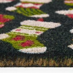 Rackhams Christmas Stockings Non-Slip Coir Doormat, 40 x 60 cm - thumbnail 3