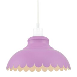 Rackhams Industrial and Modern Petal Design Soft Lilac Metal Ceiling Pendant Light Shade - thumbnail 2