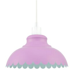 Rackhams Industrial and Modern Petal Design Soft Lilac Metal Ceiling Pendant Light Shade - thumbnail 1