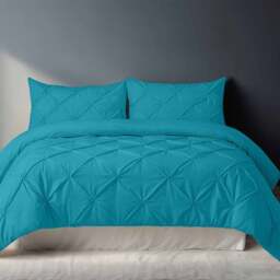Rackhams Pintuck Pinch Pleated Polycotton Duvet Cover And Pillowcase/s Set Bed Linen - Plum - Double - thumbnail 3