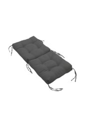 Rackhams 110*50cm Lawn Chair Garden Seat Cushion - Grey - thumbnail 3
