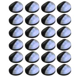 Rackhams Outdoor Solar Wall Lamps LED 24 pcs Round Black - thumbnail 1