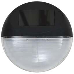Rackhams Outdoor Solar Wall Lamps LED 24 pcs Round Black - thumbnail 5