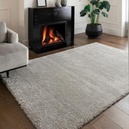 Rackhams Atlas Silver Shaggy Rug - 120x170cm - thumbnail 2