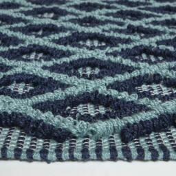 Rackhams Tula Handwoven Teal & Navy Textured Rug - 120 x 170 cm - thumbnail 4