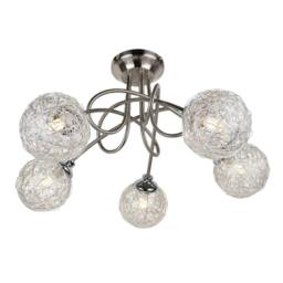 Rackhams Orinoco 5 Light Chrome Semi Flush Ceiling Light - thumbnail 3