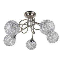 Rackhams Orinoco 5 Light Chrome Semi Flush Ceiling Light - thumbnail 2