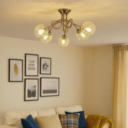 Rackhams Orinoco 5 Light Chrome Semi Flush Ceiling Light - thumbnail 1