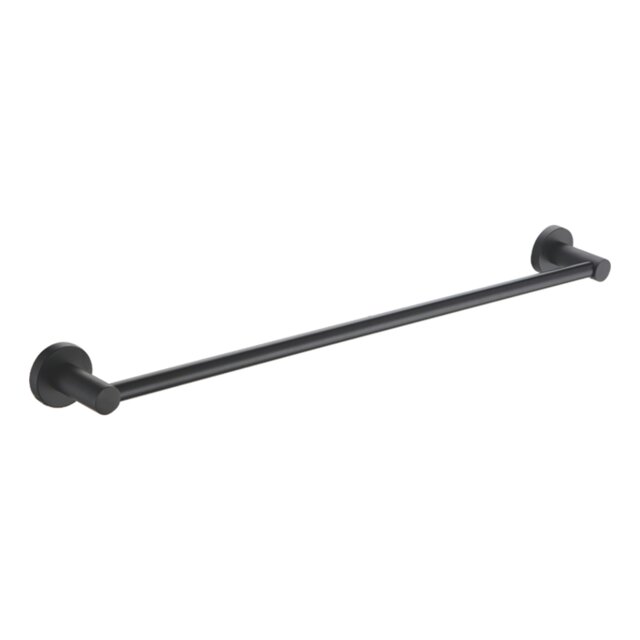 Rackhams Modernity 500mm Black Stainless Steel Wall Mounted Towel Rail - image 1