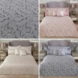 Rackhams Duchess Duvet Set - Silver - Double - thumbnail 4