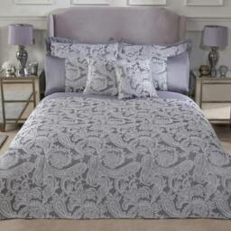 Rackhams Duchess Duvet Set - Silver - Double - thumbnail 1
