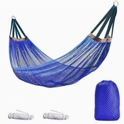 Rackhams Outdoor Ice Silk Mesh Swing Hammock - Black - thumbnail 2