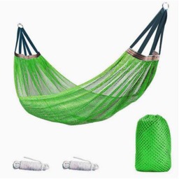 Rackhams Outdoor Ice Silk Mesh Swing Hammock - Black - thumbnail 6