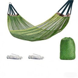 Rackhams Outdoor Ice Silk Mesh Swing Hammock - Black - thumbnail 3