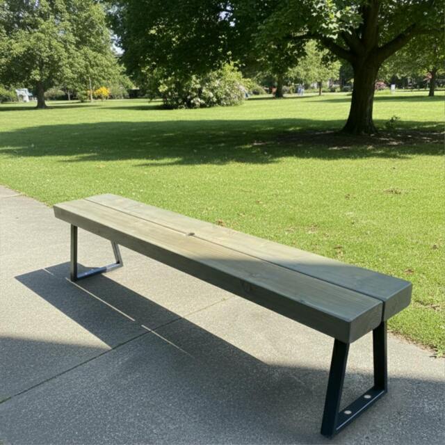 Rackhams Commercial Outdoor Sleeper Bench (Bench Only) - 120cm