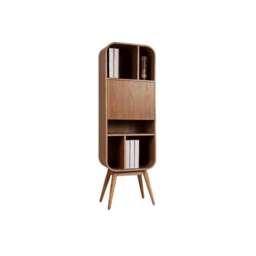 Rackhams Kya Bookcase, Wood Shelving Unit - Tall - White - thumbnail 5