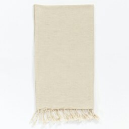 Rackhams Knidos Cotton Hammam Hand Towel with Tassels, Natural - thumbnail 1