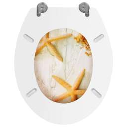 Rackhams WC Toilet Seat MDF Lid Starfish - thumbnail 5