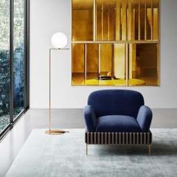 Rackhams Ernest Armchair, Velvet - Brown - thumbnail 3