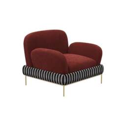 Rackhams Ernest Armchair, Velvet - Brown - thumbnail 6