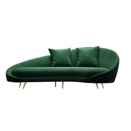 Rackhams Slender Modern Curved Two Seater, Three Seater, Four Seater Sofa, Armchair, Velvet - Black - Armchair - thumbnail 6