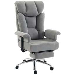 Rackhams Big and Tall Office Chair, 250 kg Heavy Duty Executive Desk Chair with Adjustable Padded Armrests and High Back, Grey - thumbnail 2