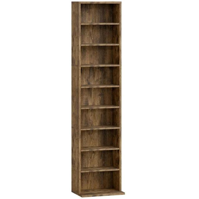 Rackhams 260 Narrow CD Storage Unit - Rustic Brown