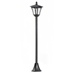 Rackhams Outdoor Garden Solar Light with Base IP44 Optical Control Dimmable - Black - 15L x 15W x 120H(cm) - thumbnail 2