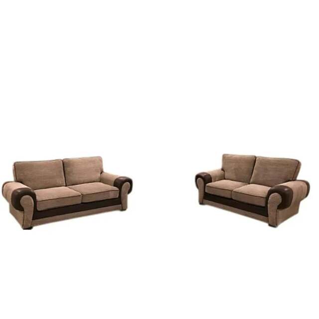 Rackhams Tango Jumbo Cord 3+2 Sofa Set - Beige - image 1