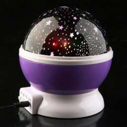 Rackhams Moon and Star Projector Night Light for Children Purple - Plastic - 1 - Purple - thumbnail 2