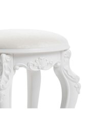 Rackhams Elegant Round Upholstered Dressing Makeup Stool for Vanity - Beige - thumbnail 4