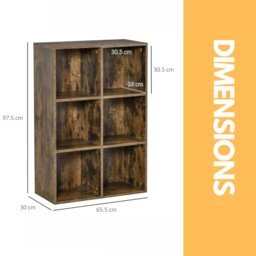 Rackhams 6 Cube Storage Unit Bookcase - thumbnail 5