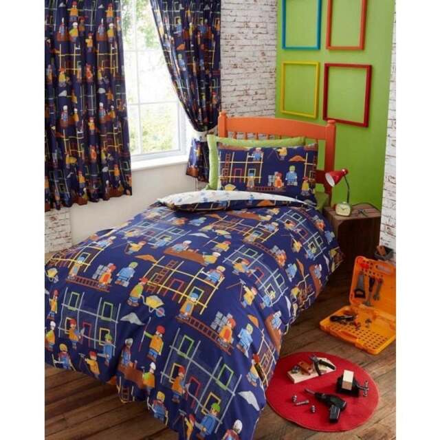 Rackhams Building Site Colourful Children Duvet Cover - Multi